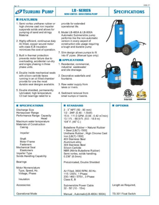 LB-800A Electric Submersible Pump - Image 2