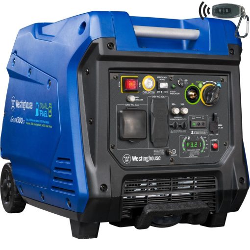 Westinghouse iGen Dual Fuel Inverter Portable Generator 3700 Rated 4500 Surge Watt with Remote Start