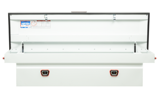 Weather Guard Saddle Truck Tool Box Steel Standard White - Image 2