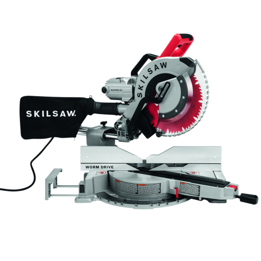 Skil 12" Worm Drive Dual Bevel Sliding Miter Saw with 3 Diablo Blades - Image 2