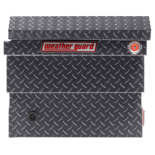 Weather Guard Saddle Truck Tool Box Aluminum Low Profile Gunmetal Gray - Image 4