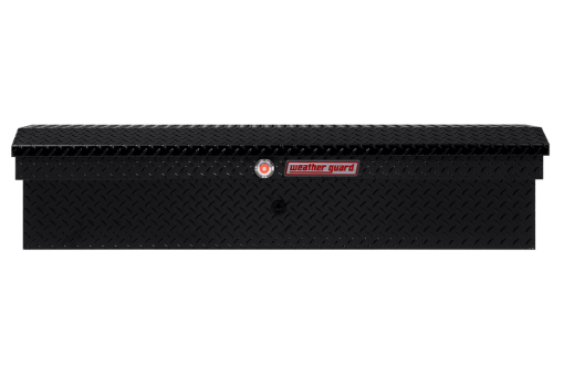 Weather Guard 56" Low Profile Lo-Side Truck Tool Box Aluminum Gloss Black - Image 3