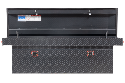 Weather Guard Saddle Truck Tool Box Aluminum Full Deep Gunmetal Gray - Image 2