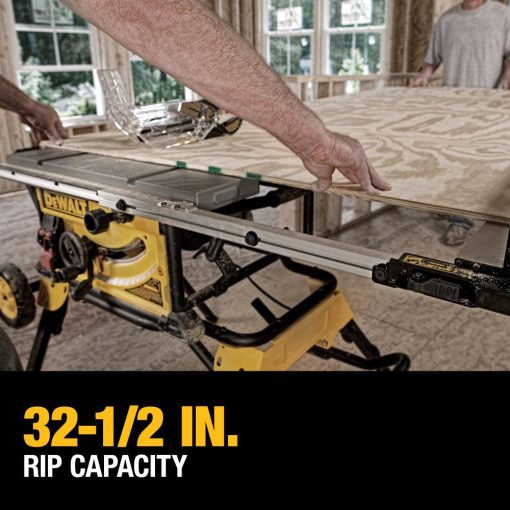 10-in Jobsite Table Saw 32-1/2-in (82.5cm) Rip Capacity, and a Rolling Stand - Image 3