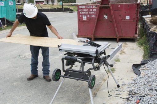 10" Jobsite Table Saw with Fold Roll Stand - Image 9