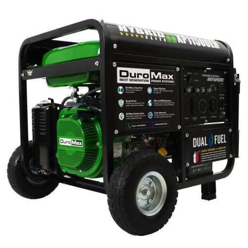 DuroMax Generator Electric Start Dual Fuel Hybrid Portable 11500Watt 457cc