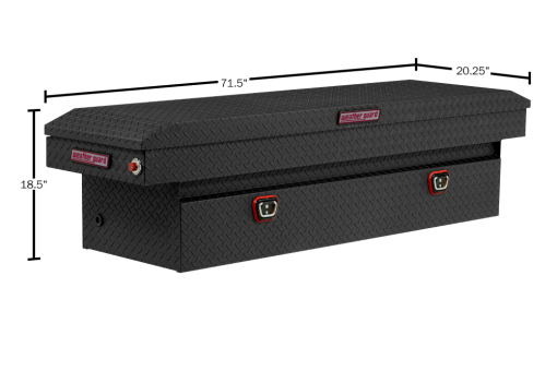 Weather Guard Saddle Truck Tool Box Aluminum Full Standard Textured Matte Black - Image 5