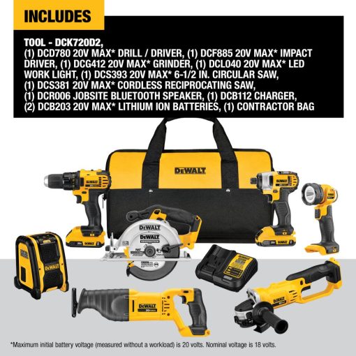20 V MAX Compact 7 Tool Combo Ki - Image 3