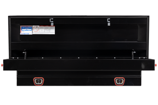 Weather Guard Saddle Truck Tool Box Steel Compact Gloss Black - Image 2