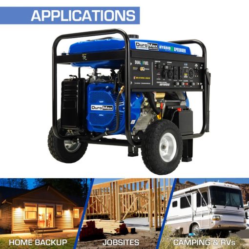 DuroMax 8,500 Watt 16hp Dual Fuel Portable Generator with Electric Start - Image 5