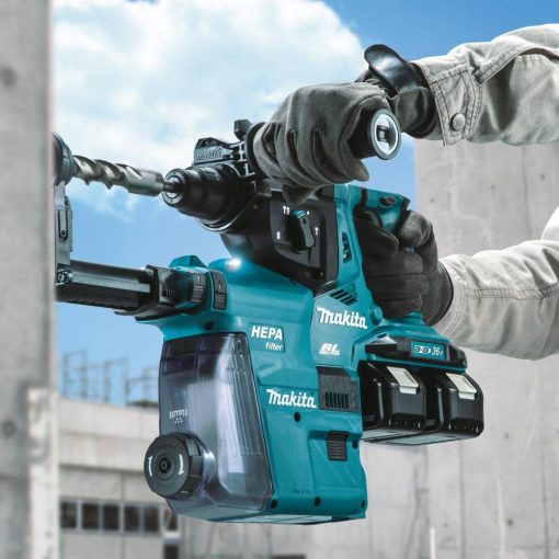 18V X2 LXT® (36V) Brushless Cordless 1-1/8 In. AVT® Rotary Hammer Kit, Accepts SDS-Plus Bits w/ HEPA Dust Extractor (5.0Ah) - Image 3