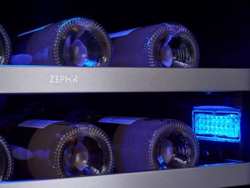Zephyr 24" Stainless Frame Full Size Dual Zone Wine & Beverage Cooler - Image 5