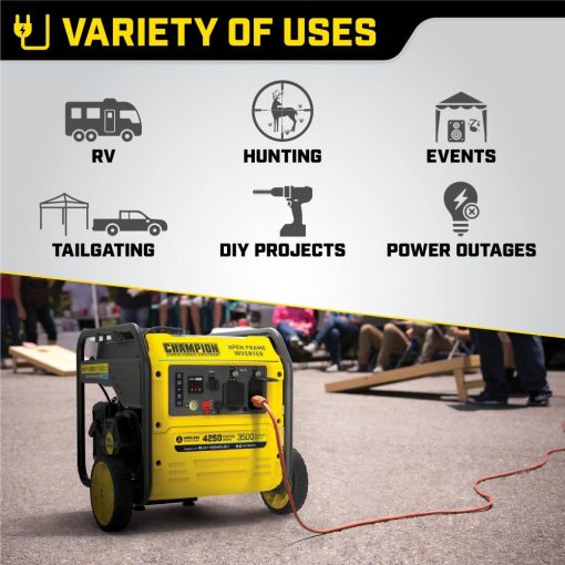 Champion 4250-Watt Wireless Remote Start Open Frame Inverter Generator with Quiet Technology - Image 7