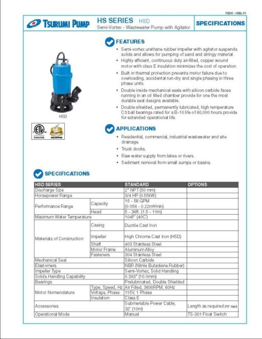 HSD2.55S Electric Submersible Pump - Image 3