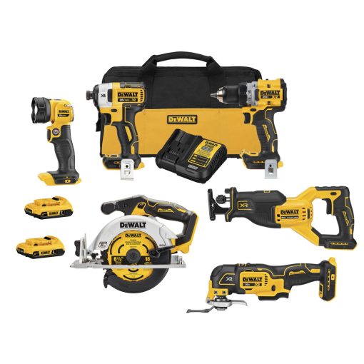 20V MAX XR BRUSHLESS 6-TOOL COMBO KIT With 2.0Ah Batteries - Image 2