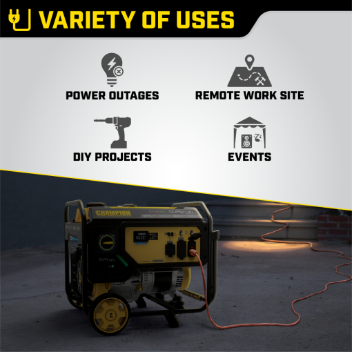 Champion Generator  Dual Fuel Portable with CO Shield 5500 Watt - Image 5