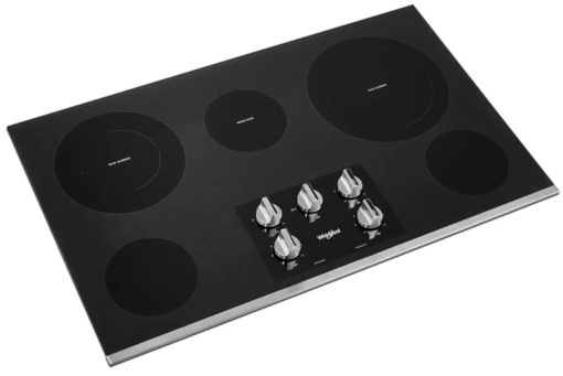 Whirlpool ADA 36" Stainless Steel Electric Ceramic Glass Cooktop With Two Dual Radiant Elements - Image 2