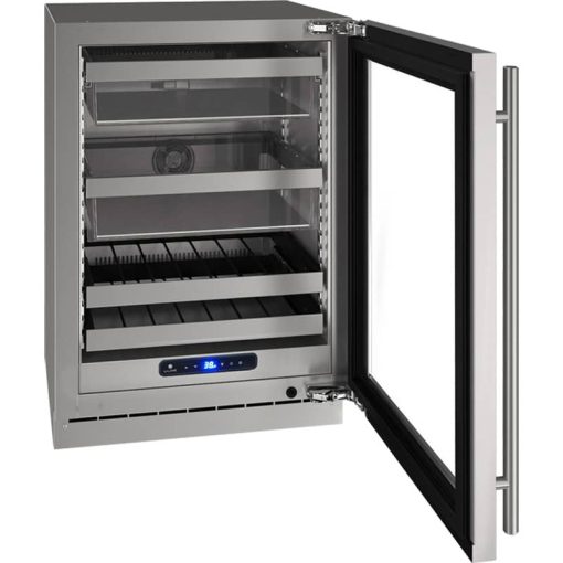 U-Line 24" Stainless Frame With Lock Right-Hinge Beverage Center - Image 2