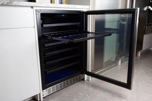 Azure 24" Stainless Steel Glass Door Wine Center - Image 9