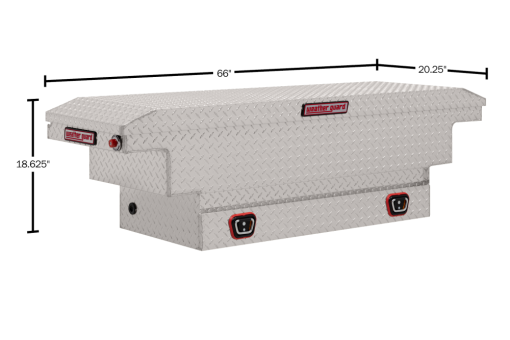 Weather Guard Saddle Truck Tool Box Aluminum Compact Low Profile Clear - Image 5