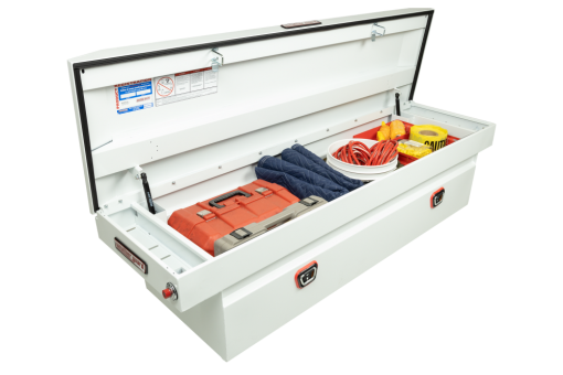 Weather Guard Saddle Truck Tool Box Steel Standard White - Image 9