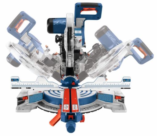 Bosch 12" Dual Bevel Glide Miter Saw with 18V EC Flexiclick 5 In 1 Drill/Driver System Kit Bundle - Image 4