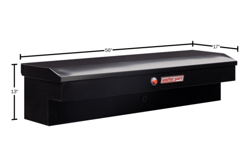 Weather Guard 56" Lo-Side Truck Tool Box Steel Gloss Black - Image 5