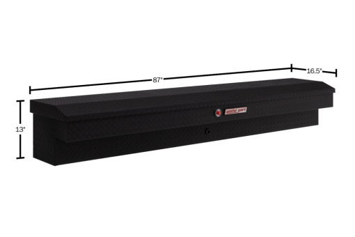 Weather Guard 87" Lo-Side Truck Tool Box Aluminum Textured Matte Black - Image 5
