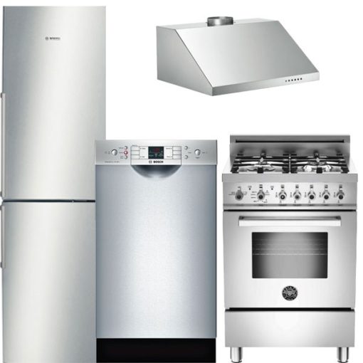 Bertazzoni Stainless Steel Four Piece Kitchen Suite