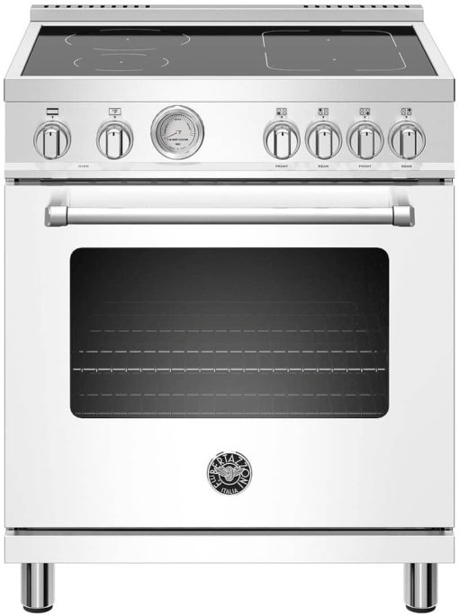 Bertazzoni Master Series 30" Matte White Freestanding Induction Range