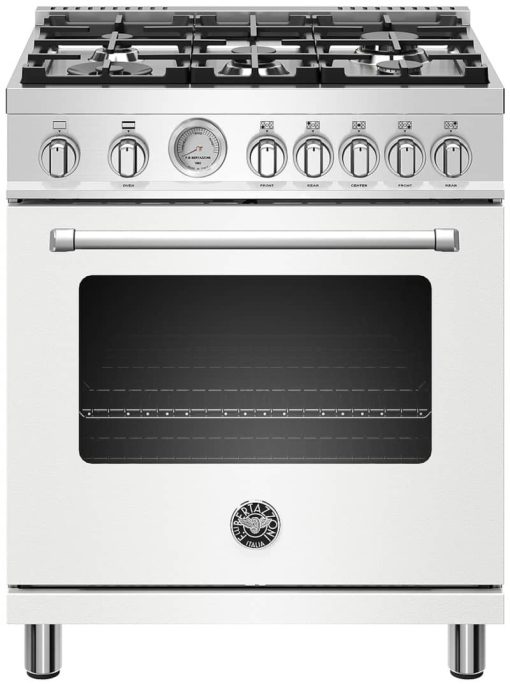 Bertazzoni Master Series 30" Matte White Natural Gas Range