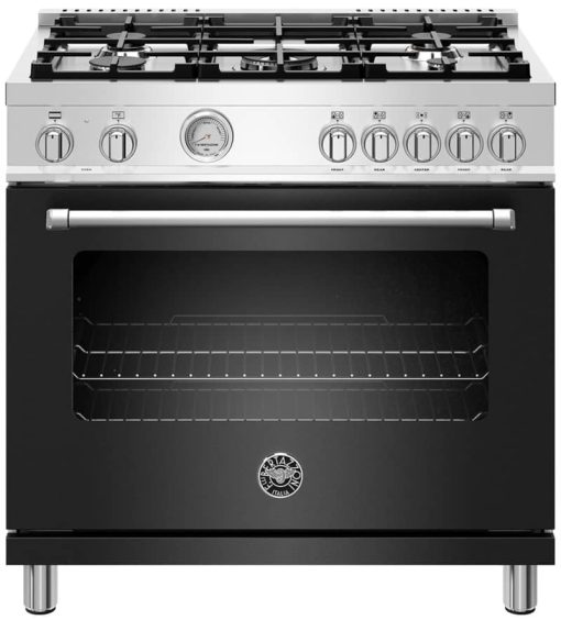 Bertazzoni Master Series 36" Nero Matt Dual Fuel Range