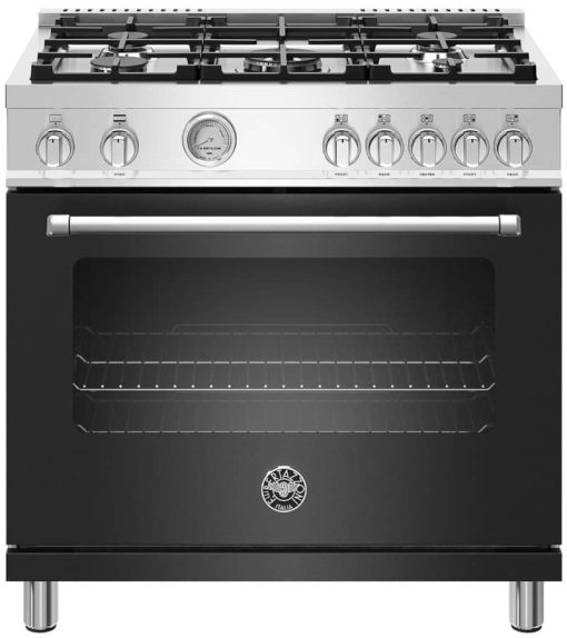 Bertazzoni Master Series 36" Matte Black Natural Gas Range