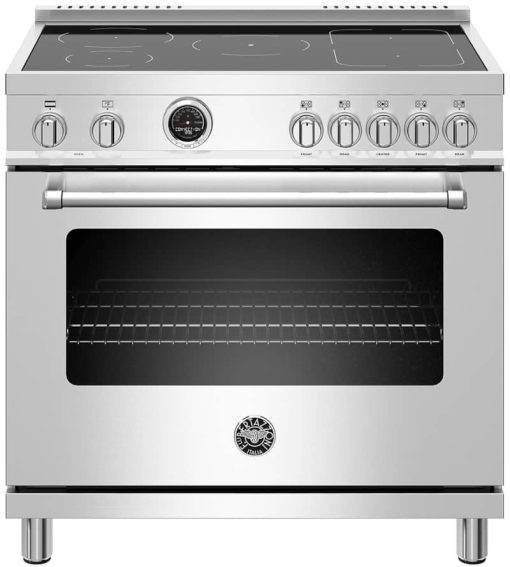 Bertazzoni Master Series 36" Stainless Steel Induction Range, Electric Self-Clean Oven