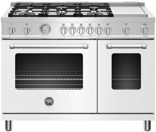 Bertazzoni Master Series 48" Matte White Natural Gas Range