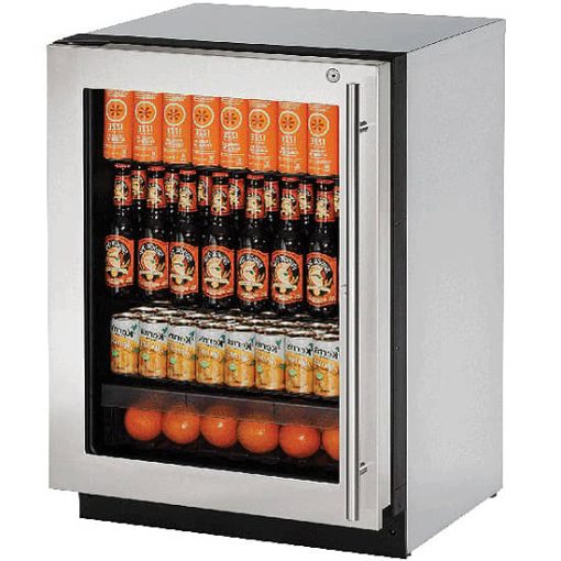 U-Line 2000 Series 24" Stainless Frame Left-Hinge Refrigerator