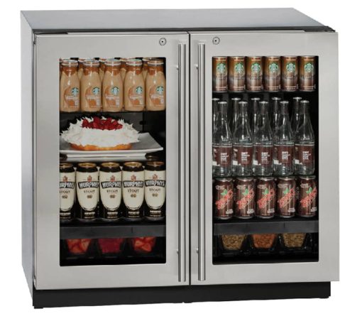U-Line 3000 Series 36" Stainless Frame With Lock Dual-Zone Refrigerator