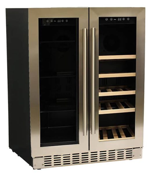 Azure ADA 24" Stainless Steel Glass Door Dual Zone Beverage/Wine Center