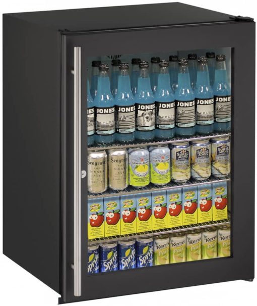 U-Line ADA Collection 24" Black Frame With Lock Compact Refrigerator