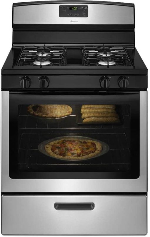 Amana 30" Stainless Steel Gas Range With Easy Touch Electronic Controls