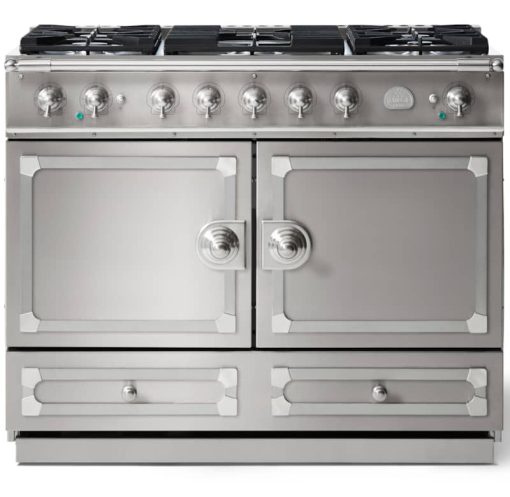 La Cornue CornuFe 110 43" Stainless Steel With Satin Chrome Dual Fuel Range