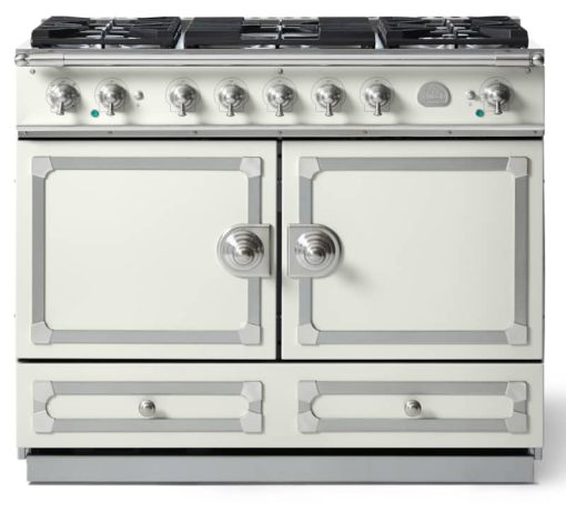 La Cornue CornuFe 110 43" Pure White With Satin Chrome Dual Fuel Range
