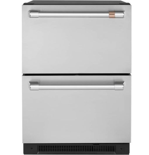 Cafe 5.7 Cu. Ft. Stainless Steel With Brushed Stainless Built-In Dual-Drawer Refrigerator