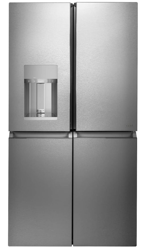 Cafe ENERGY STAR 27.4 Cu. Ft. Platinum Glass Smart QuadDoor Refrigerator -