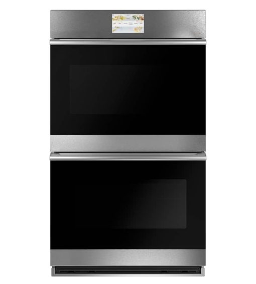 Cafe Minimal Series 30" Platinum Glass Built-In Smart Double Wall Oven With Convection