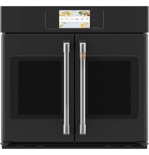 Cafe Professional Series 30" Matte Black Smart Built-In French-Door Single Wall Oven