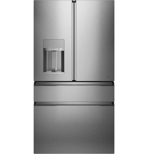 Cafe ENERGY STAR 27.8 Cu. Ft. Platinum Glass Smart 4-Door French Door Refrigerator