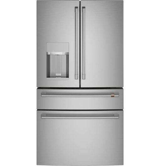 Cafe ENERGY STAR 27.6 Cu. Ft. Stainless Steel With Brushed Stainless Smart 4Door French-Door Refrigerator -