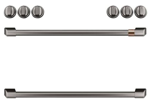 Cafe Brushed Black Front Control Gas Knobs & Handles