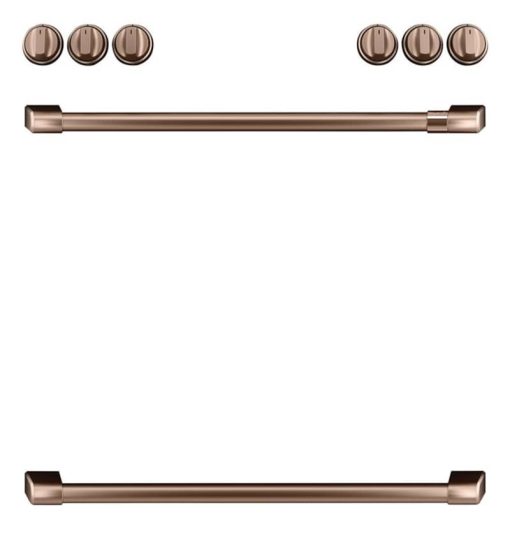 Cafe Brushed Copper Front Control Gas Knobs & Handles